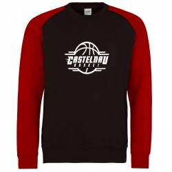 Sweat col rond bicolore adulte